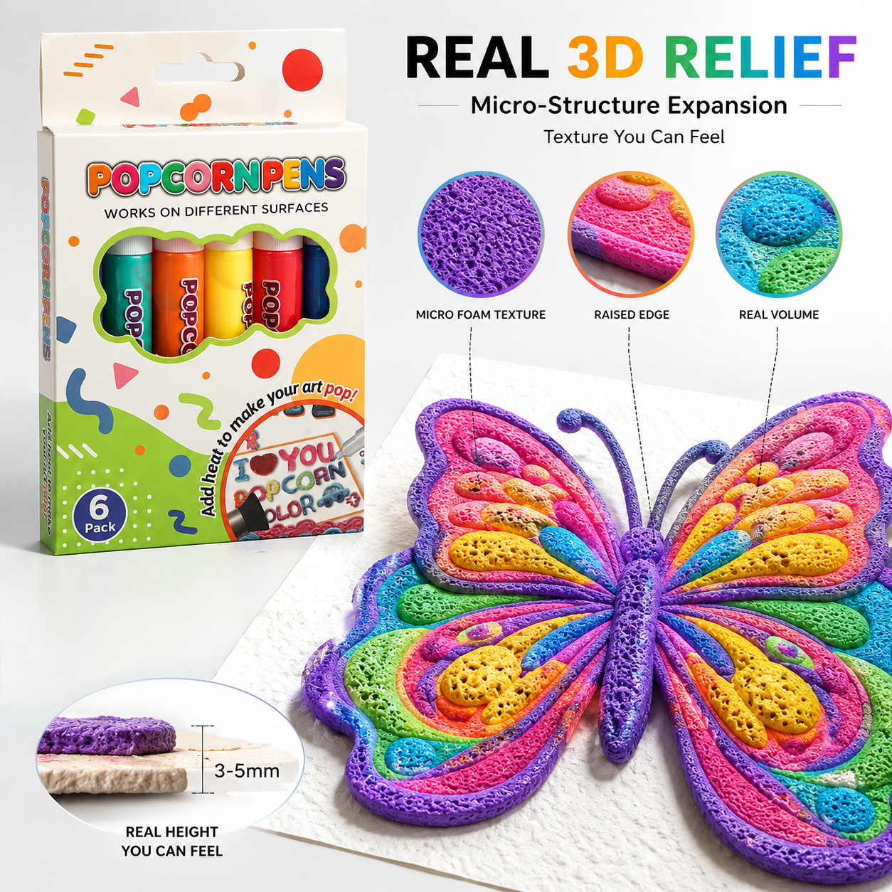 💡Save 50% by ordering today丨IEY® 3D Relief Art Pen – Turn Flat Drawings Into Touchable 3D Art🪄