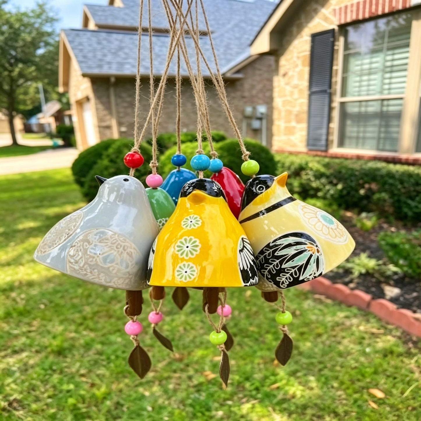 🗽SVOZK® Hand-Painted Ceramic Bird wind Chimes (Handmade by Jordan Maynard)-Buy 2 Free Shipping