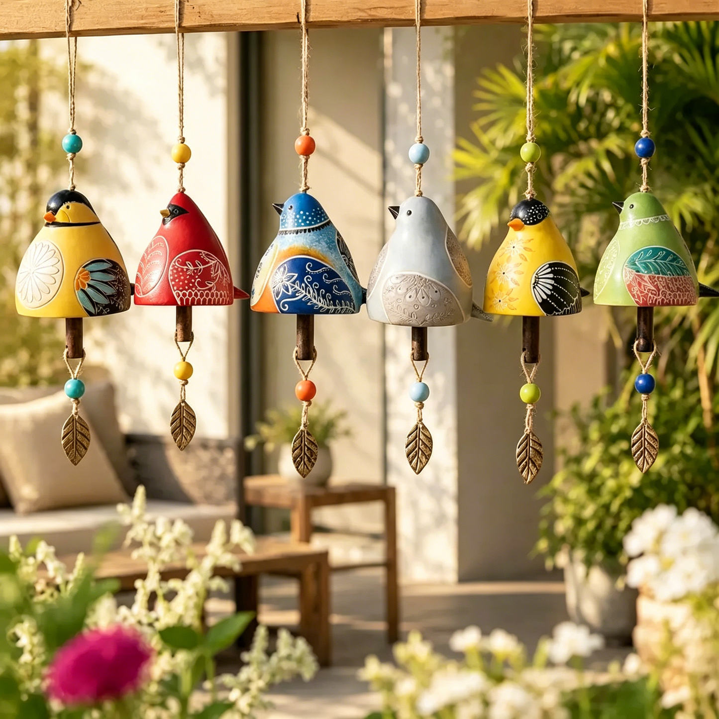 🗽SVOZK® Hand-Painted Ceramic Bird wind Chimes (Handmade by Jordan Maynard)-Buy 2 Free Shipping