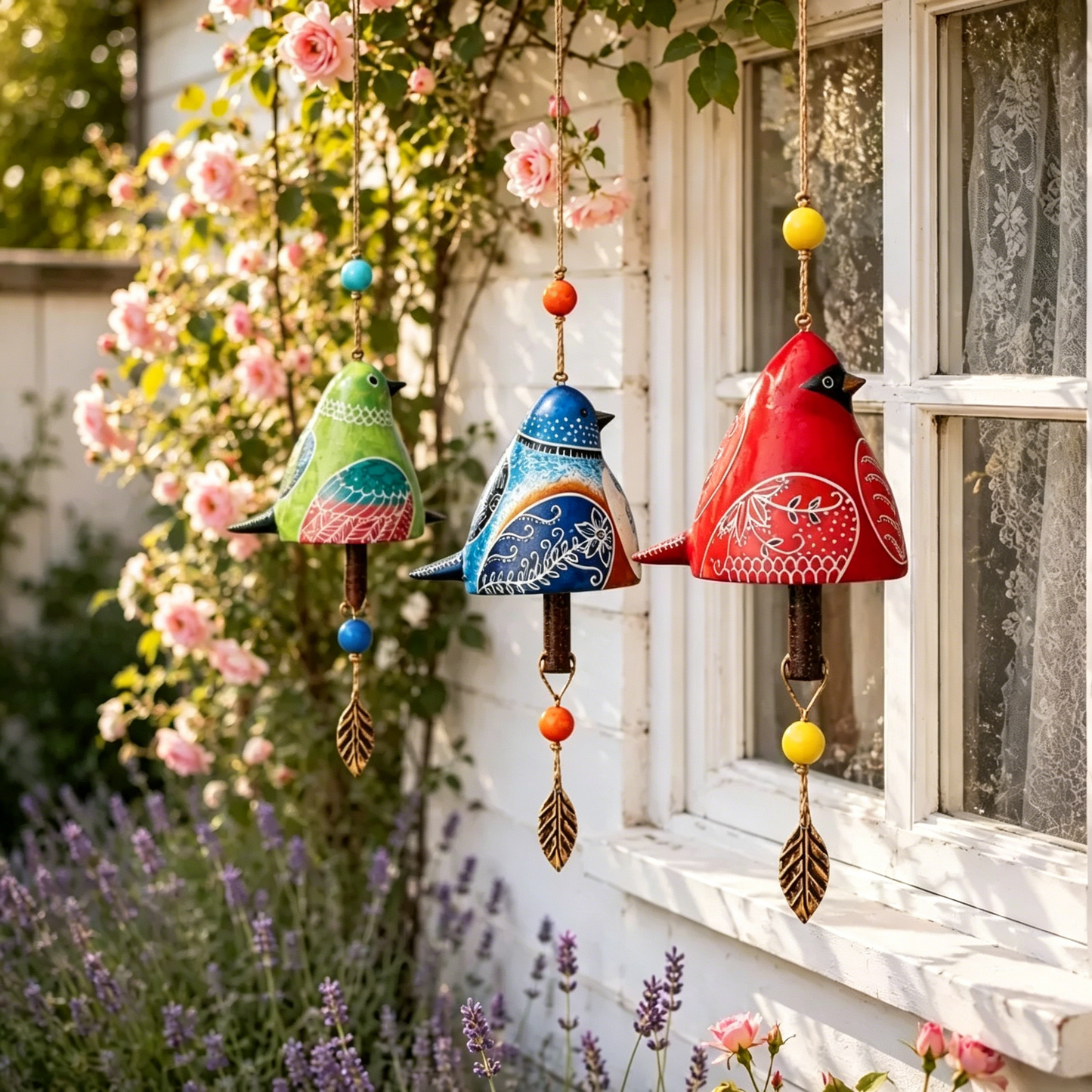 🗽SVOZK® Hand-Painted Ceramic Bird wind Chimes (Handmade by Jordan Maynard)-Buy 2 Free Shipping