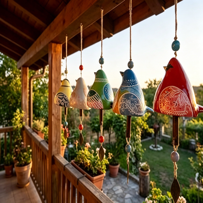 🗽SVOZK® Hand-Painted Ceramic Bird wind Chimes (Handmade by Jordan Maynard)-Buy 2 Free Shipping
