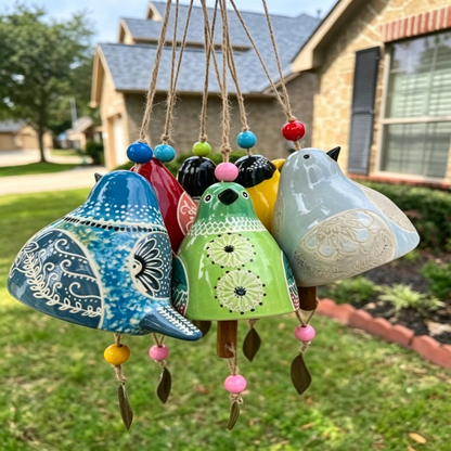 🗽SVOZK® Hand-Painted Ceramic Bird wind Chimes (Handmade by Jordan Maynard)-Buy 2 Free Shipping